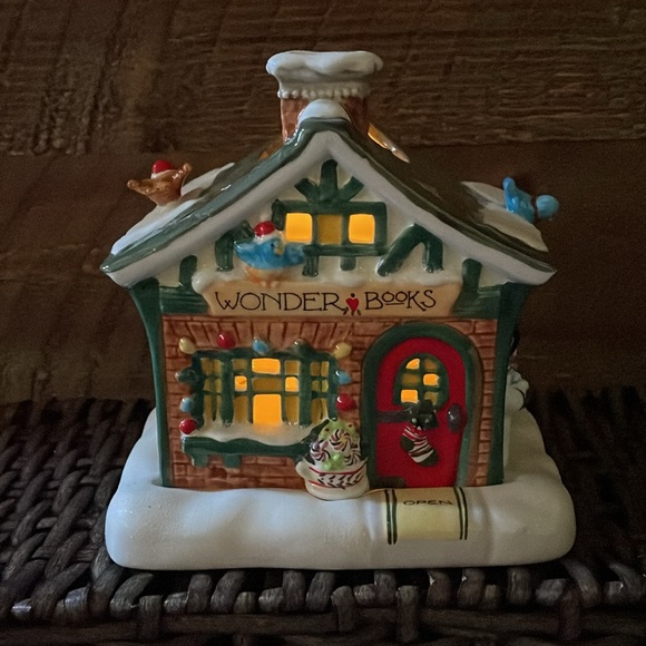 Mary Engelbreit "Wonder Books" Christmas Tea Light Holder 2002 COLLECTIBLE - Picture 12 of 13